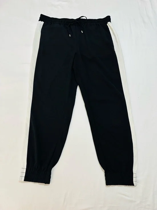 MOSSIMO BLACK TUXEDO STRIPE JOGGER PANTS ATHLEISURE COMFORTABLE LUXURY LARGE - Picture 3 of 14